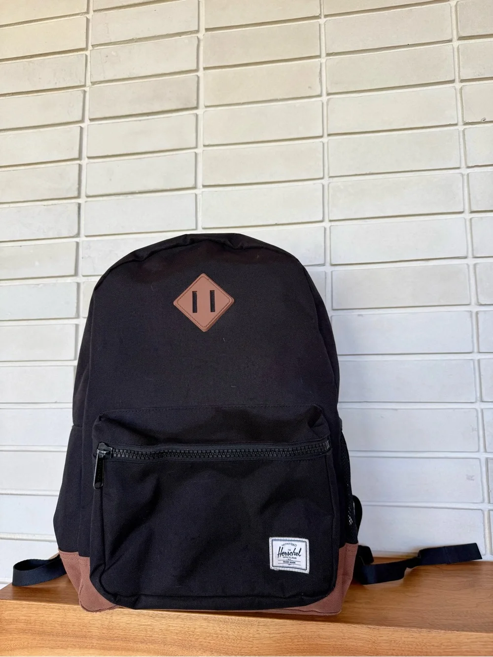 Herschel Heritage Backpack Black Tan * 24L * Signature Diamond